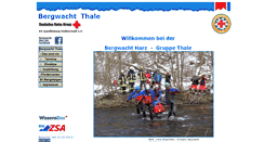 Desktop Screenshot of bergwacht-thale.de
